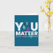 Suicides Prevention Shirts Suicide Awareness カード (黄色い花)