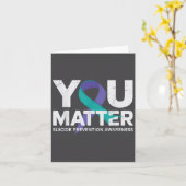 Suicides Prevention Shirts Suicide Awareness カード (黄色い花)