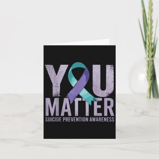 Suicides Prevention Shirts Suicide Awareness カード (正面)