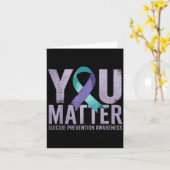 Suicides Prevention Shirts Suicide Awareness カード (黄色い花)