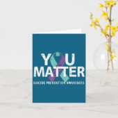 Suicides Prevention Shirts Suicide Awareness カード (黄色い花)