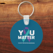 Suicides Prevention Shirts Suicide Awareness  キーホルダー (正面)