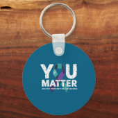 Suicides Prevention Shirts Suicide Awareness  キーホルダー (正面)