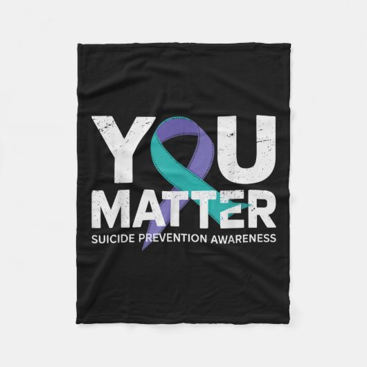 Suicides Prevention Shirts Suicide Awareness フリースブランケット (正面)