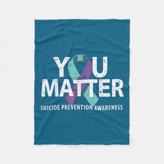 Suicides Prevention Shirts Suicide Awareness フリースブランケット (正面)