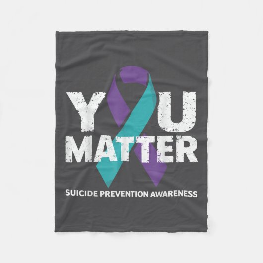 Suicides Prevention Shirts Suicide Awareness  フリースブランケット (正面)