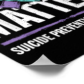 Suicides Prevention Shirts Suicide Awareness  ポスター (角)