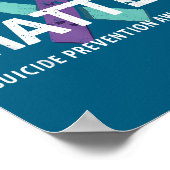Suicides Prevention Shirts Suicide Awareness ポスター (角)