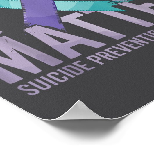 Suicides Prevention Shirts Suicide Awareness  ポスター (角)