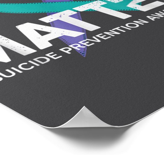 Suicides Prevention Shirts Suicide Awareness ポスター (角)