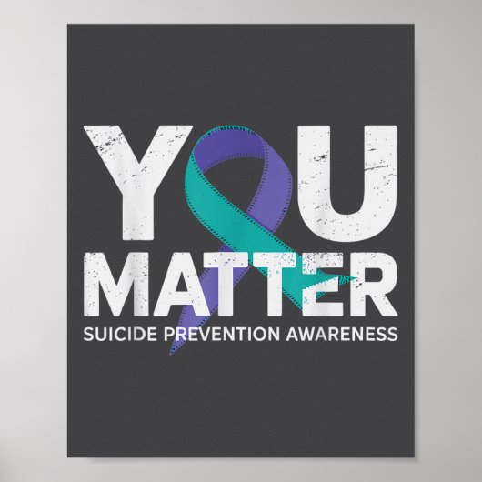 Suicides Prevention Shirts Suicide Awareness ポスター (正面)