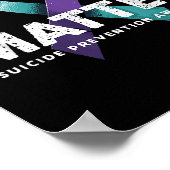 Suicides Prevention Shirts Suicide Awareness  ポスター (角)
