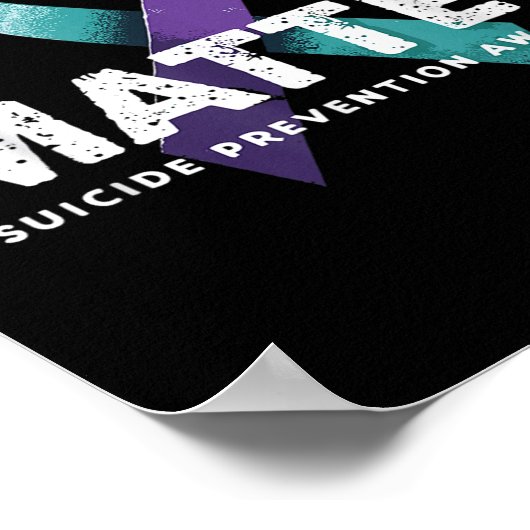 Suicides Prevention Shirts Suicide Awareness  ポスター (角)