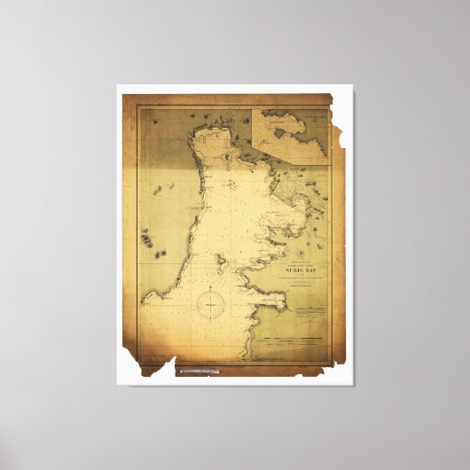 Suig （スービック）ベイルソン1902年フィリピンの地図 キャンバスプリント (正面)