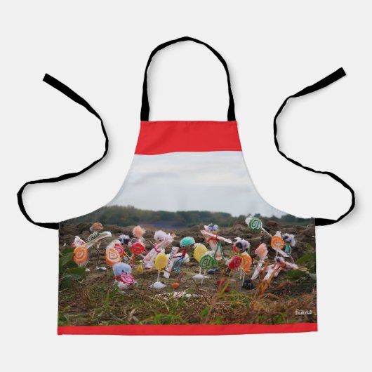 Suikerfeest oogstende Fubby's op het land. エプロン (正面)