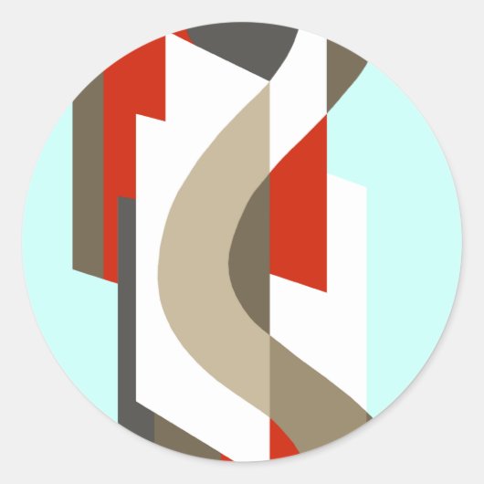 SUISSE:アールデコ司会：60代オフィス、不機嫌男性 ラウンドシール (正面)