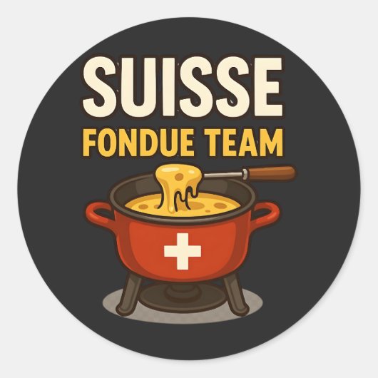 Suisse Fondue Team ラウンドシール (正面)