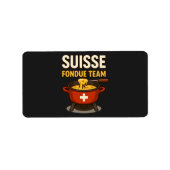 Suisse Fondue Team ラベル (正面)
