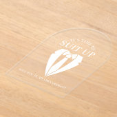「SUIT UP」のスーツとタイ結婚・グロムスマン提案 アクリル招待状 (レイダウン)