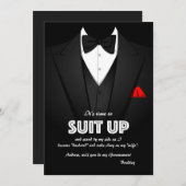 Suit Up Groomsmanリクエストカード 招待状 (正面/裏面)
