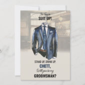 Suit Up Groomsman Proposal Request Card 招待状 (正面)