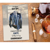 Suit Up Groomsman Proposal Request Card 招待状