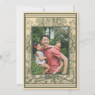 Suite de Paysages Ornate French Photo Green Border シーズンカード