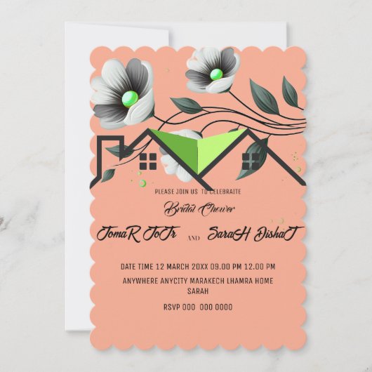 Suite, Wildflower Wedding Invitation Template, Pri 招待状 (正面)