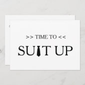 Suitupの白の背景への時間 招待状 (正面/裏面)