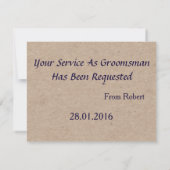 Suitup Will be my Bestmanグリッター招待状 招待状 (裏面)