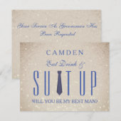 Suitup Will be My Bestmanグリッター 招待状 (正面/裏面)