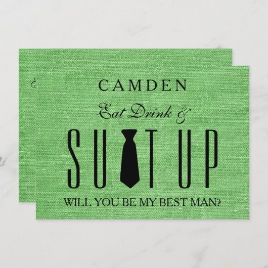 Suitup Will be My Bestman 招待状 (正面/裏面)
