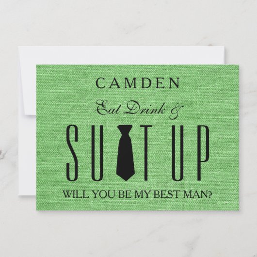 Suitup Will be My Bestman 招待状 (正面)