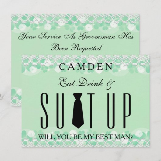 Suitup Will be My Bestman 招待状 (正面/裏面)