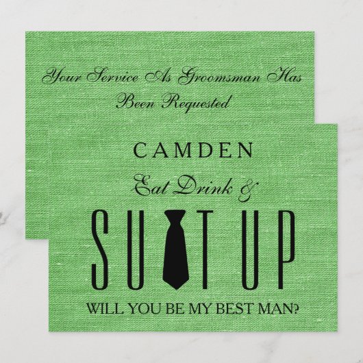 Suitup Will be My Bestman 招待状 (正面/裏面)
