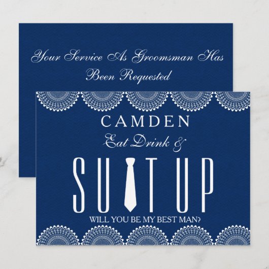 Suitup Will be My Bestman 招待状 (正面/裏面)