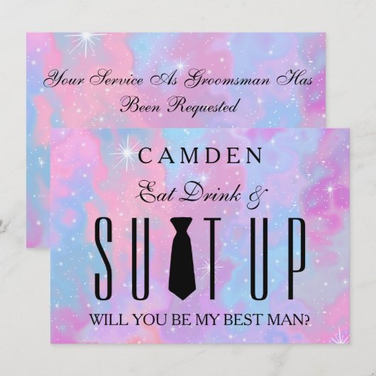 Suitup Will be My Bestman 招待状 (正面/裏面)