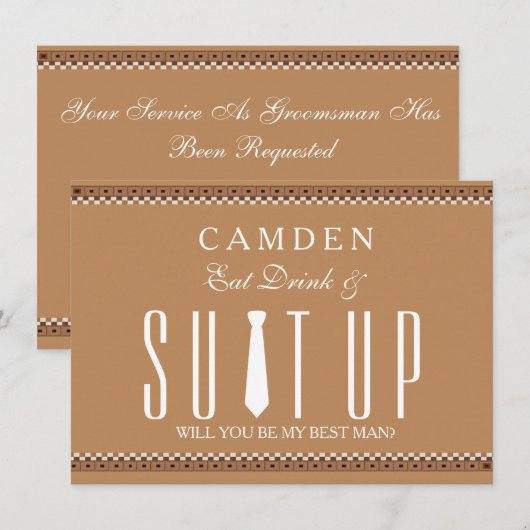Suitup Will be My Bestman 招待状 (正面/裏面)