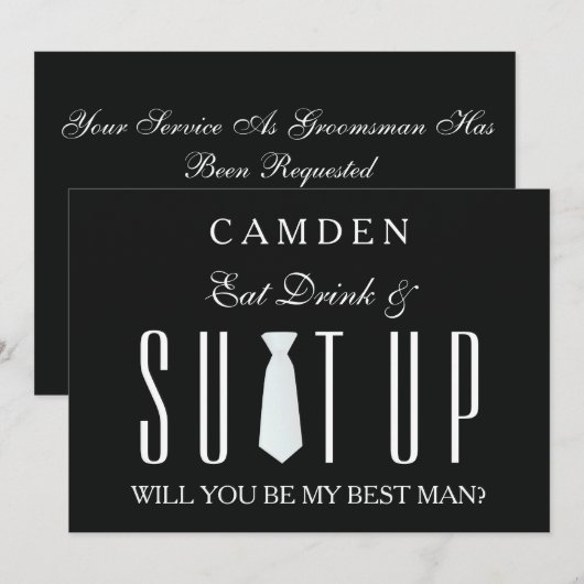 Suitup Will be My Bestman 招待状 (正面/裏面)