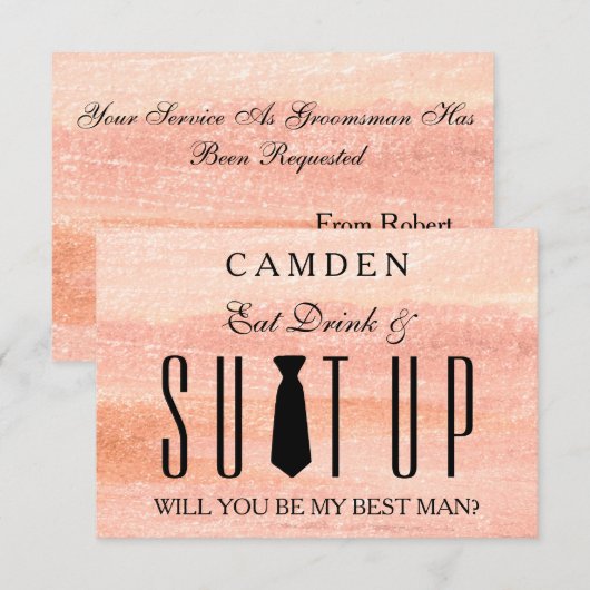 Suitup Will be My Bestman 招待状 (正面/裏面)
