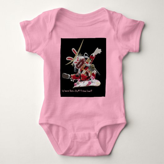 Suji Samurai Skater v3 - NFT Artisan SamurAI Bab ベビーボディスーツ (正面)