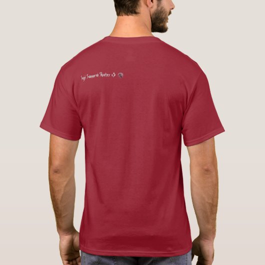 Suji Samurai Skater v5 Tシャツ (裏面)
