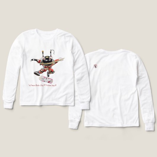 Suji Samurai Skater v5 Tシャツ (デザイン 正面＆背面)
