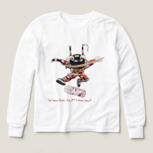 Suji Samurai Skater v5 Tシャツ (デザイン正面)