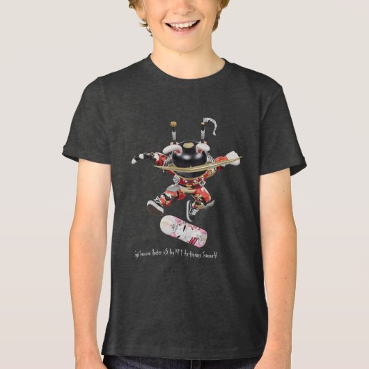 Suji Samurai Skater v5 Tシャツ (正面)