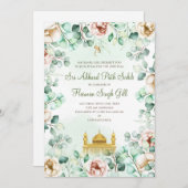 Sukhmani path invitation Akhand Path invite 招待状 (正面/裏面)