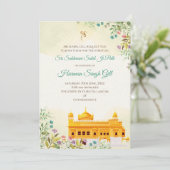 Sukhmani sahib ji path digital invitation 招待状 (スタンド正面)