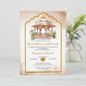 Sukhmani Sahib Paath de cumpleaños dorado hindú 招待状 (スタンド正面)