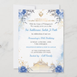 Sukhmani Sahib Path Birthday Card 招待状