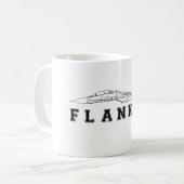 SUKHOI SU-30のフランカーのロシアのな空軍ジェット戦闘機 コーヒーマグカップ (正面左)